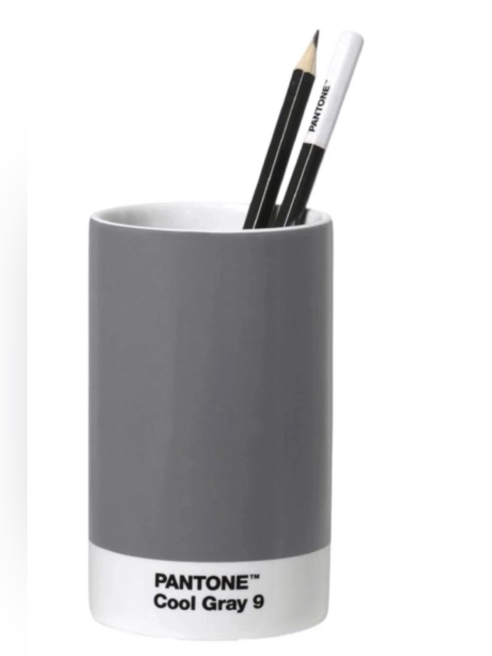 Copenhagen Design PANTONE Pencil Pen Cup - Cool Gray 9 NEW Modern Contemporary